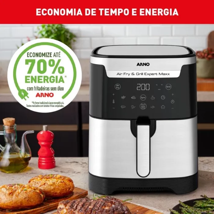 Fritadeira sem Óleo Arno Airfry & Grill Expert Maxx Digital AFD6 - Imagem 6