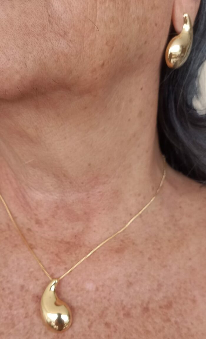 Conjunto Colar e Brincos Vírgula - Imagem 2